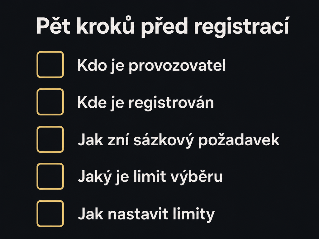 Kontrolní postup před registrací u zahraničního casina v pěti krocích